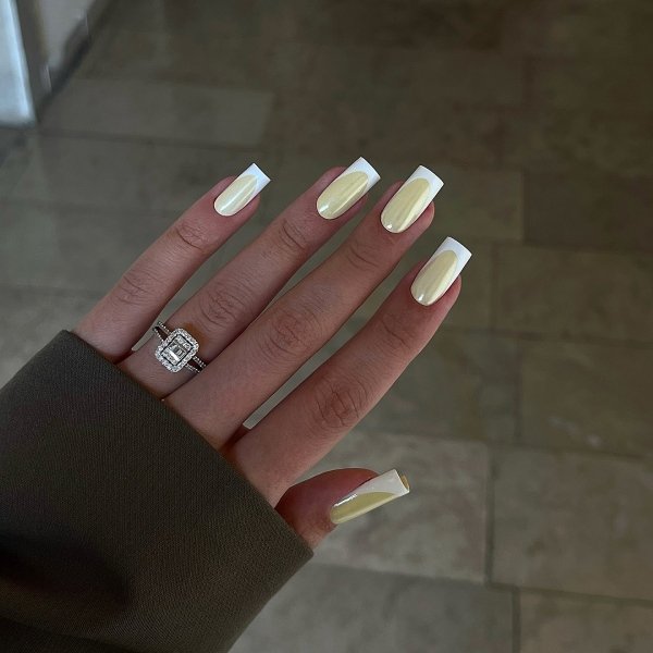 light yellow nails