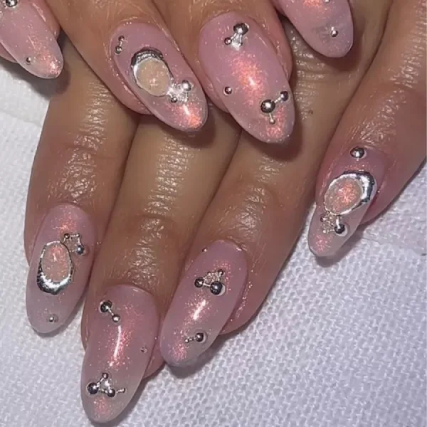 Pink Oyster Nails
