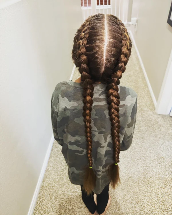 double Dutch braids for long hair