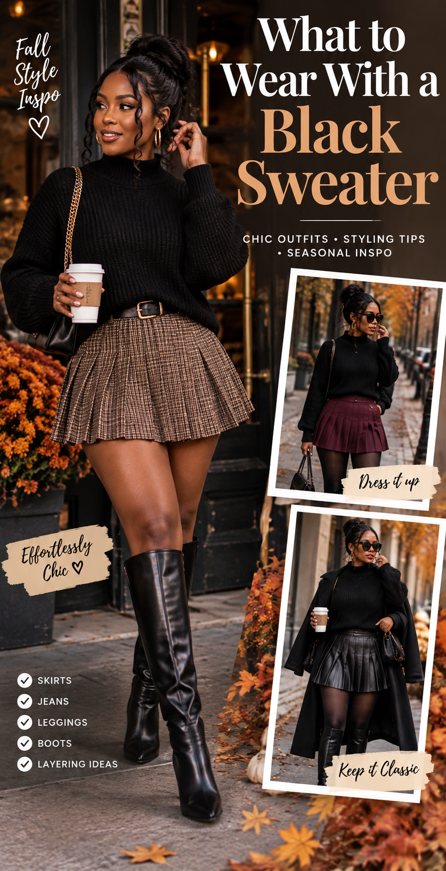 What to Wear With a Black Sweater