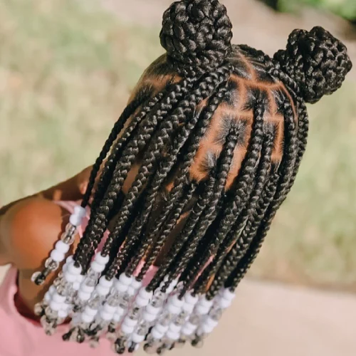 cute style for school with braids for kids