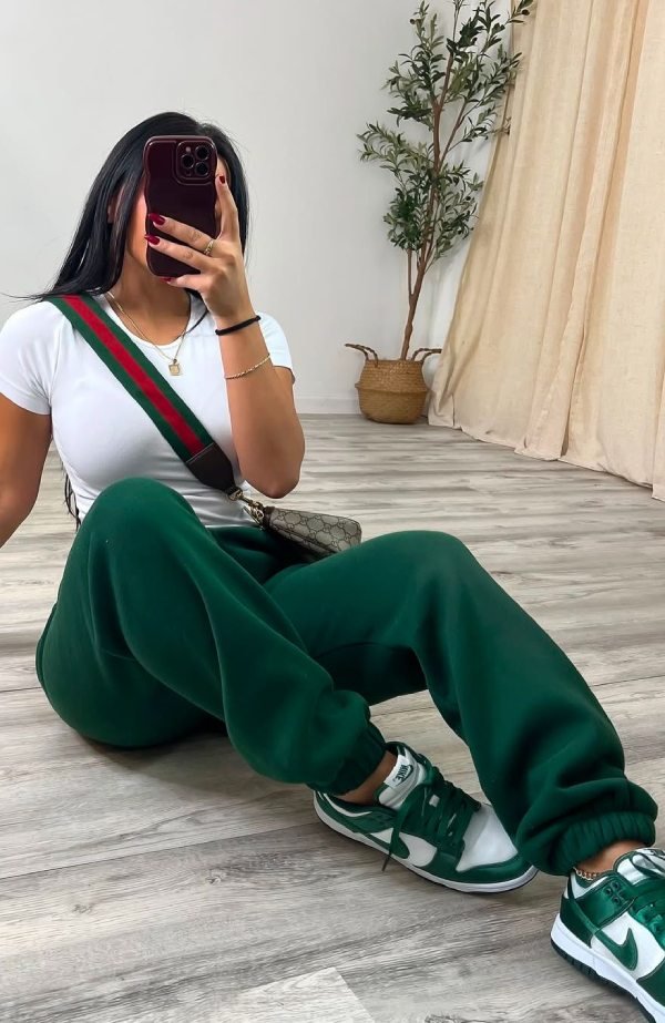 White joggers