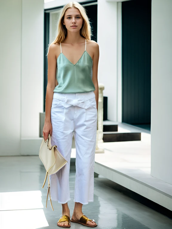 Flowy culottes with a tucked-in camisole