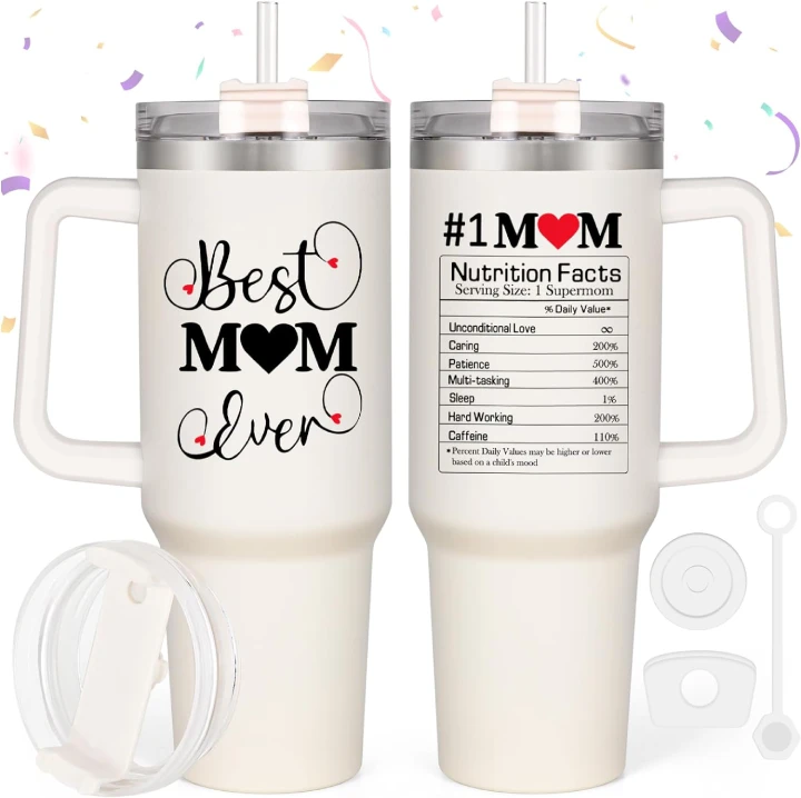 40 Oz Best Mom Ever Tumbler Gifts
