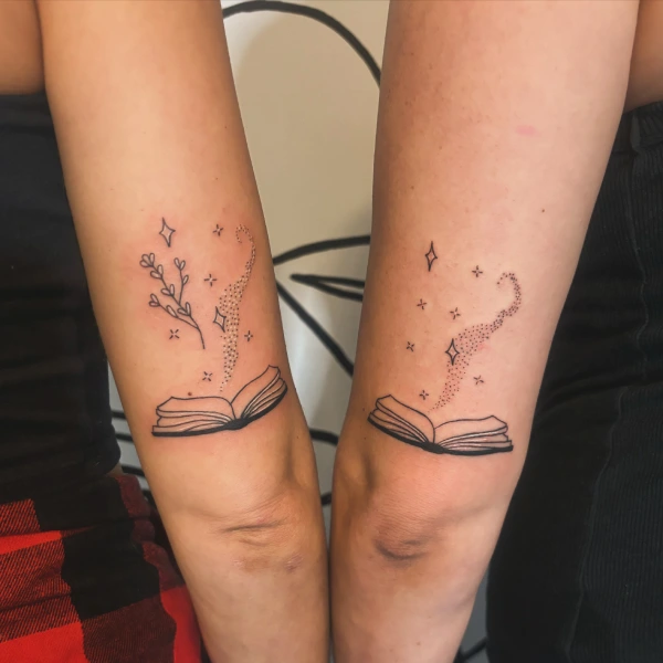 matching book tattoos