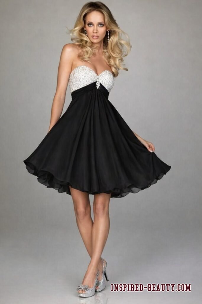 Beautiful Black and White dress Perfect for Graduation