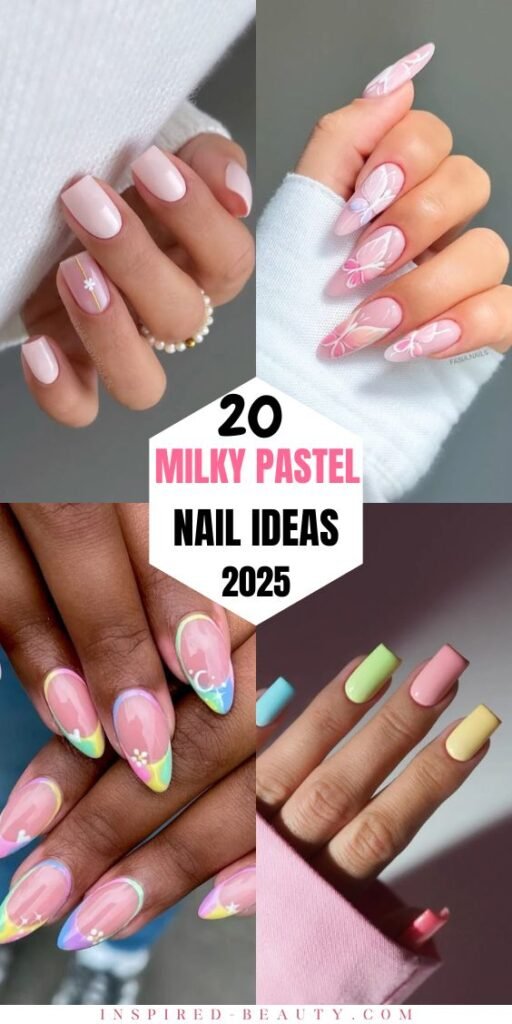 milky pastel nail ideas