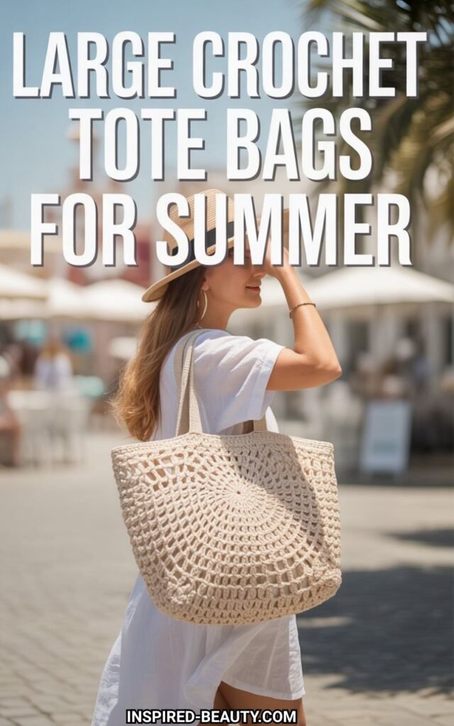 large crochet vacation bag for summer