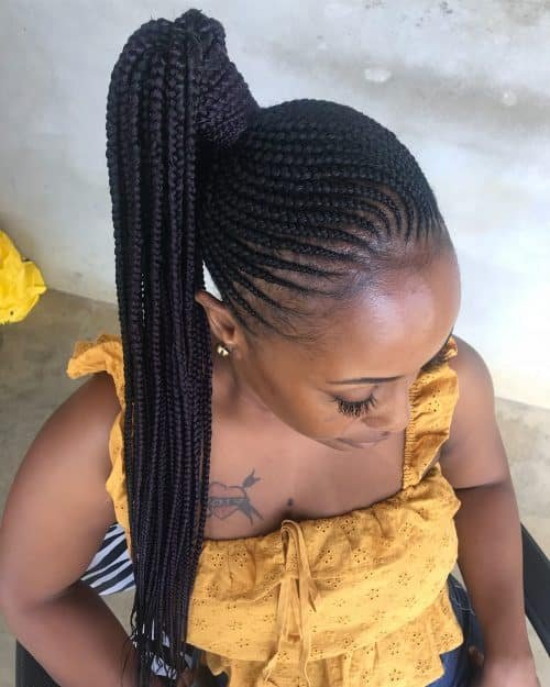 Braided Ponytail Hair Idea, Best Swimming Hairstyles Idea, black women braids 