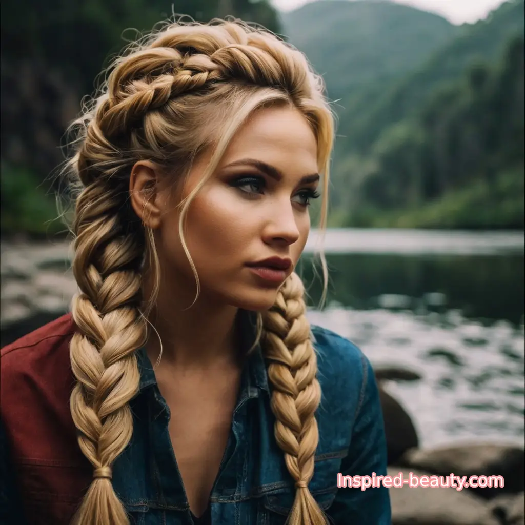 Beach style Fishtail Braid cute long blonde hair with long braided hairstyle and color