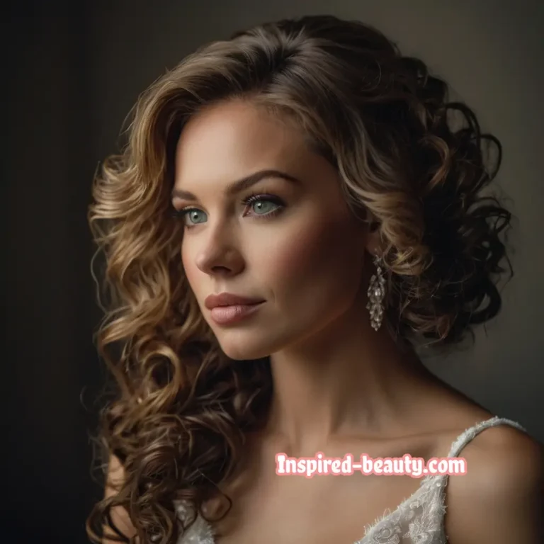 Glamorous Side-Swept Curls for Brides