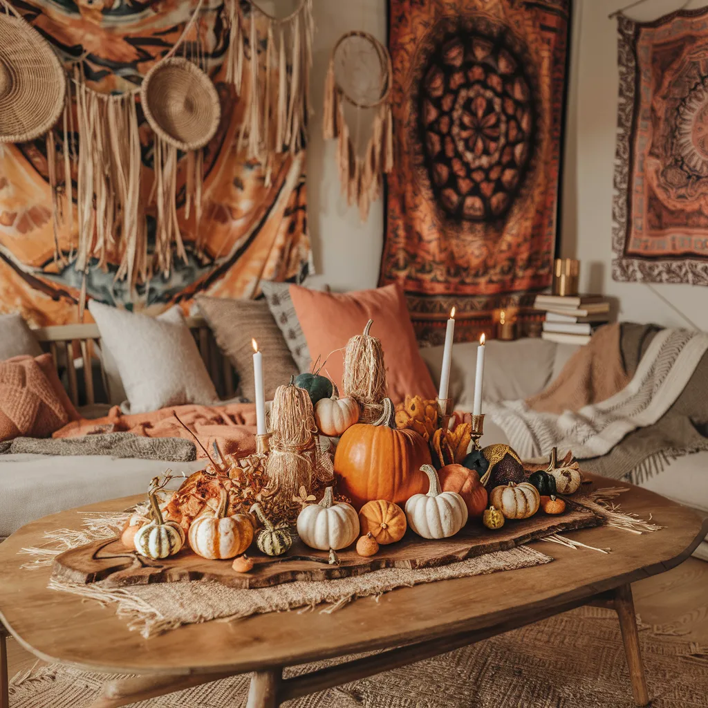 Boho style Pumpkin table Design