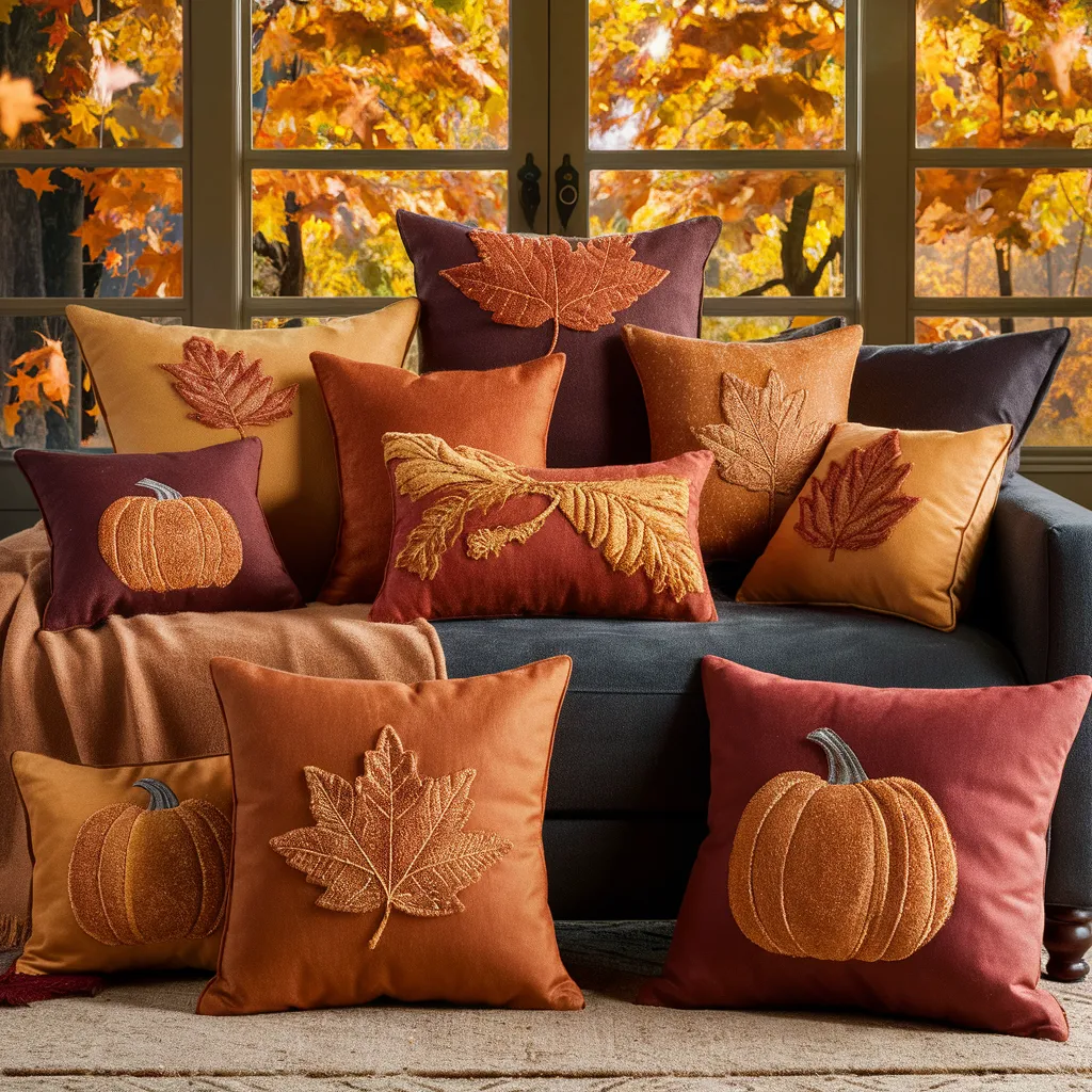 Fall style pillow case design perfect for home decoration 