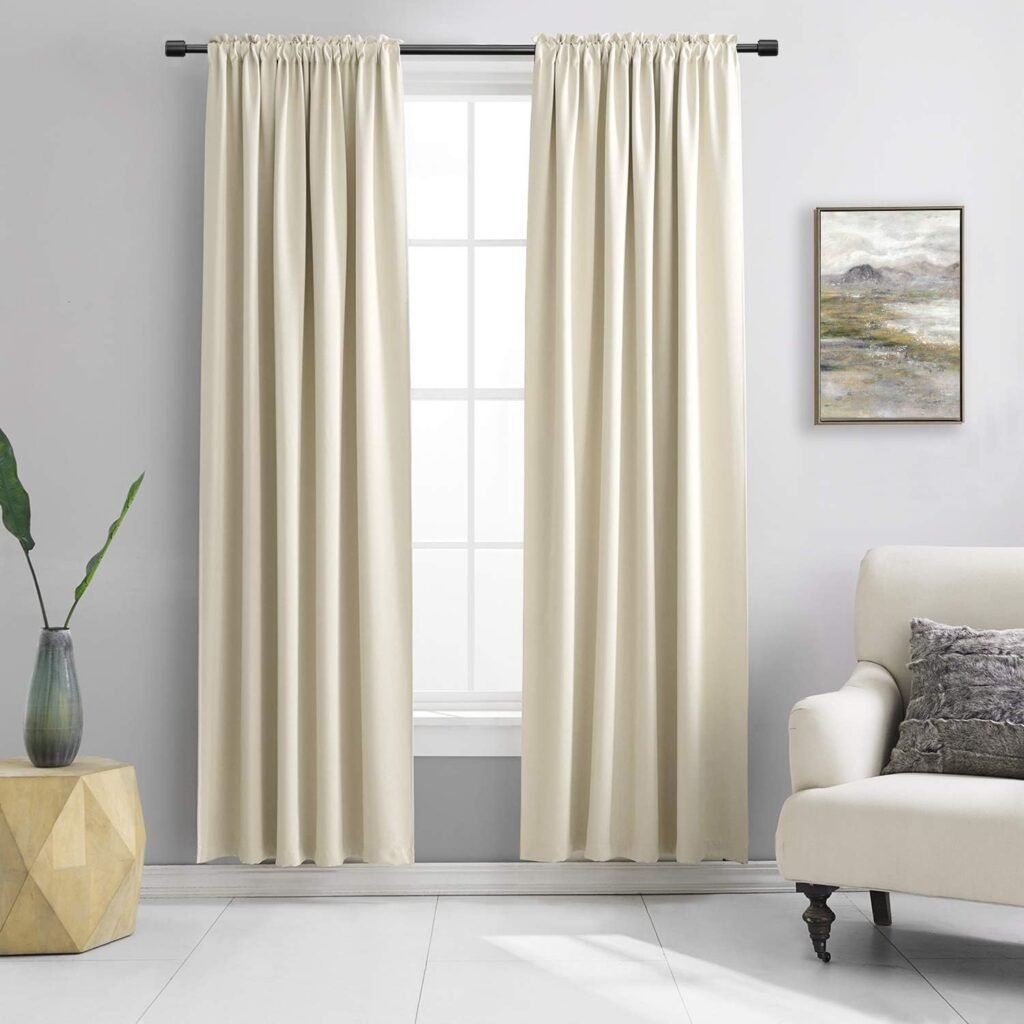linin beige curtain for bedroom