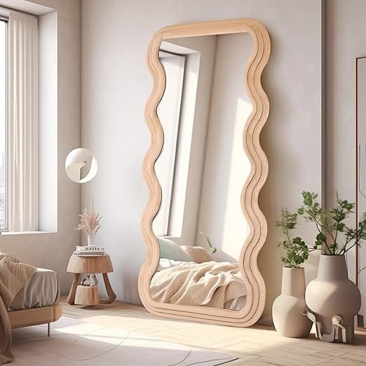 A stunning home with Floor beige mirror