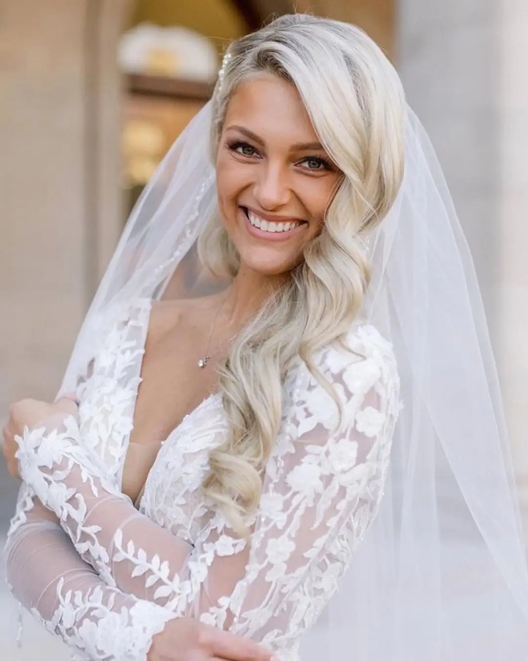 Classic Bride Hair Down with Veil