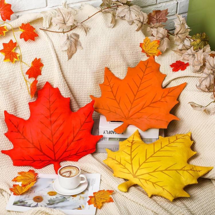 Autumn Maple Shaped Throw Pillows Decorative