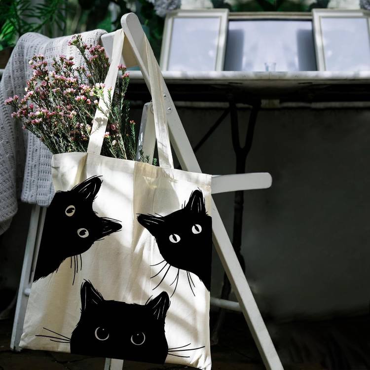 Cat Tote Bag Canvas Tote Bag