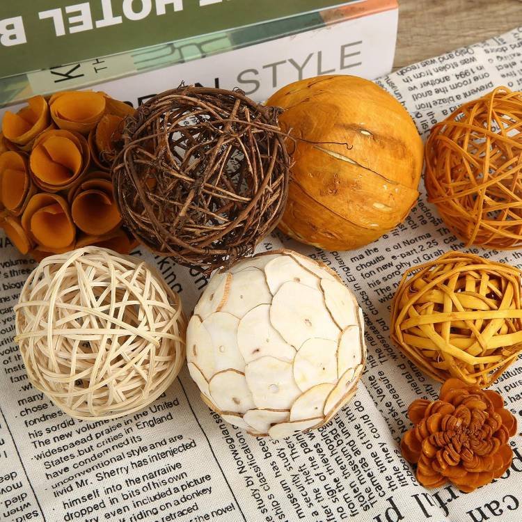 Fall Decorative Bowl & Vase Filler Balls For Home Decor