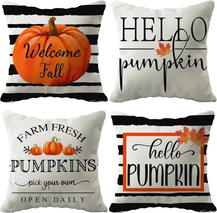 Fall Pumpkin Pillow Cover