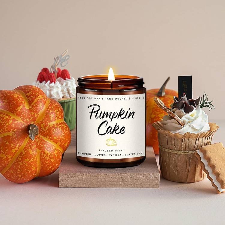 Fall Scented Candles for Home, Pumpkin Candles for Home Scented, Autumn