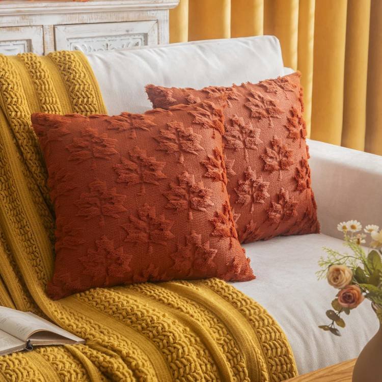 Maple Leaf Fall Throw Pillow Covers