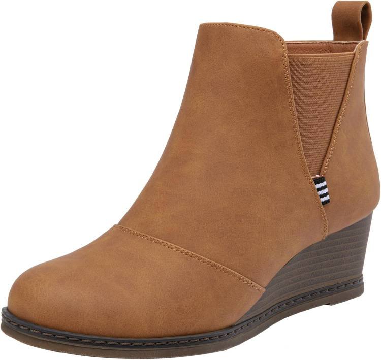 Wedge Heel Booties Casual Shoes for Women