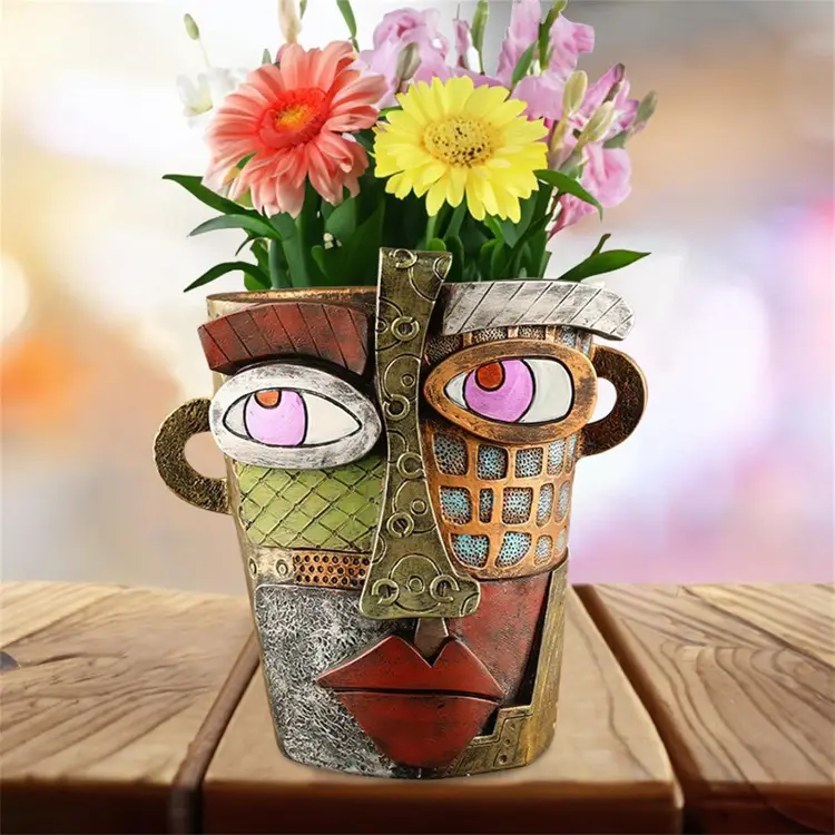 Abstract Head Planter Pots