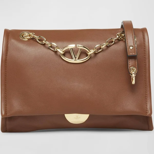 Small VLOGO Chain Leather Shoulder Bag