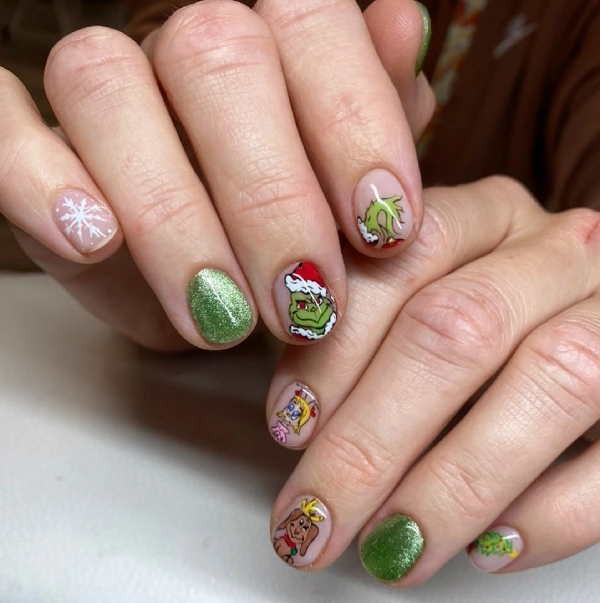 fun grinch nails