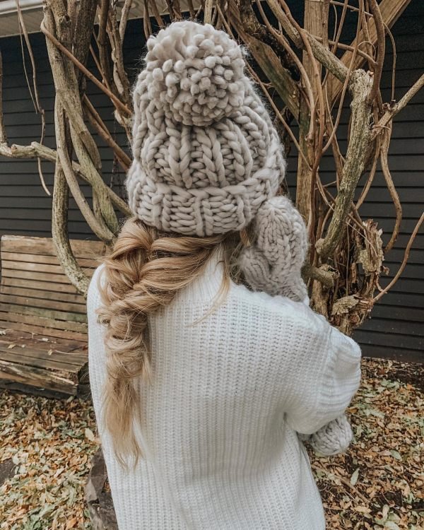 Fishtail Braids with Beanie