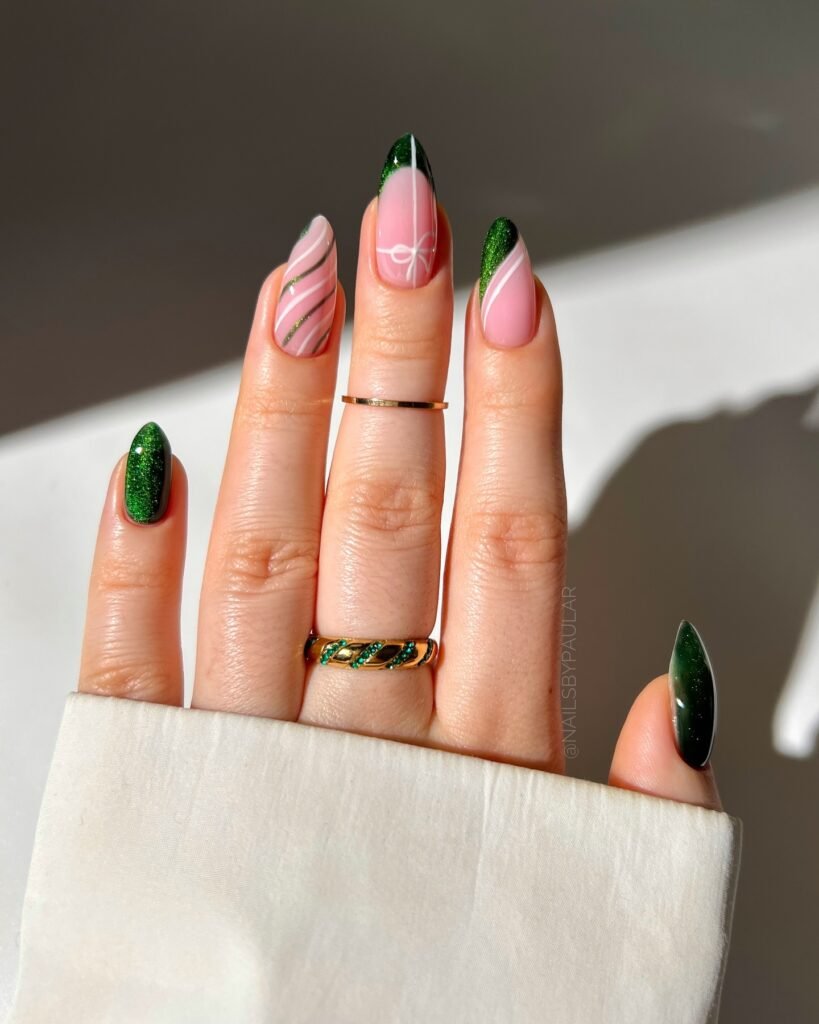 Green Christmas Nails To Try