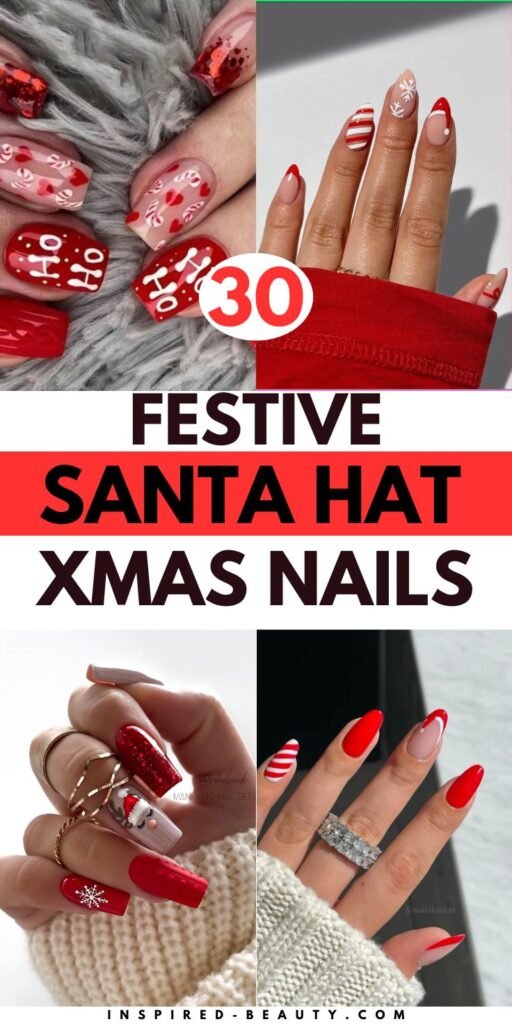 fextive santa nail art designs