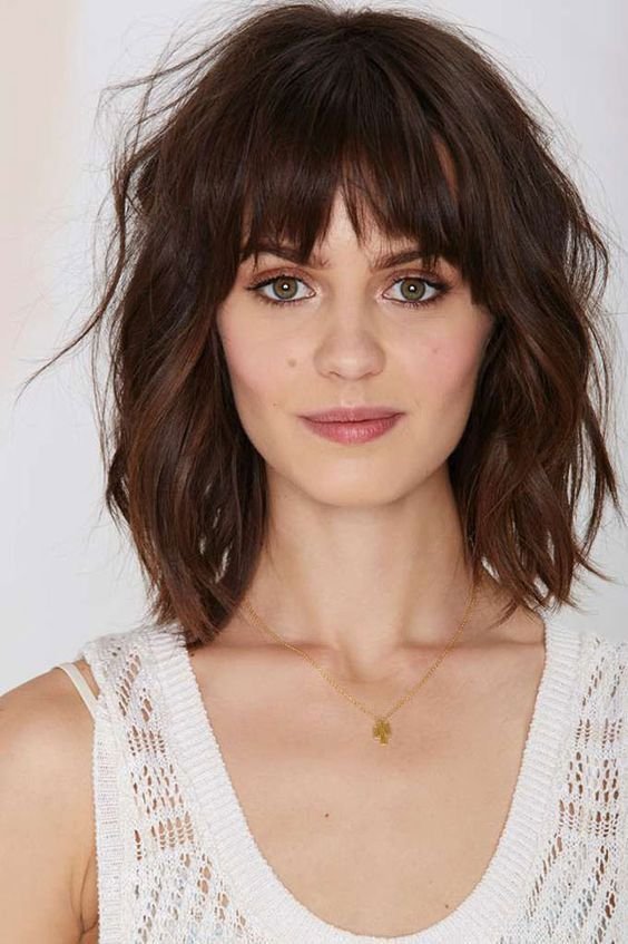 Wavy Shag with Bangs