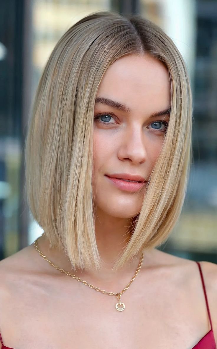 Shoulder-Length Bob with Sleek Finish
