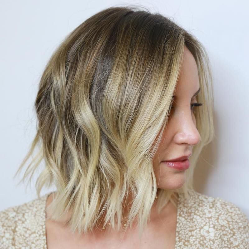 Blunt Shoulder-Length Cut with Ombre Thin Hair Shoulder Length Hairstyles