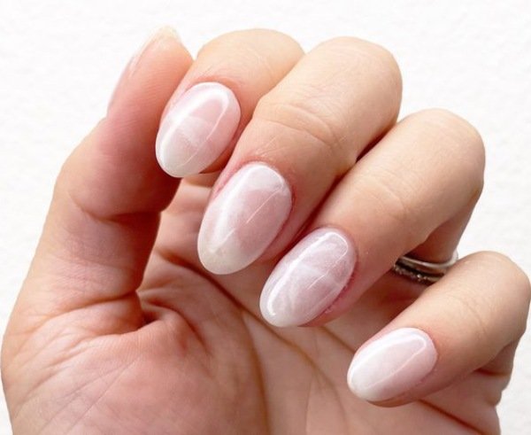 White Quartz Nails