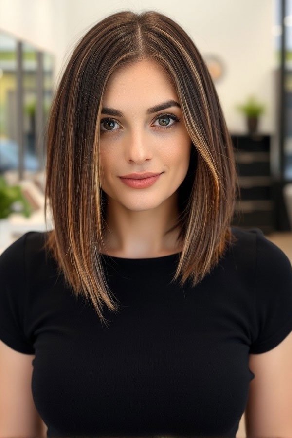 Shoulder-Length Bob with Sleek Finish