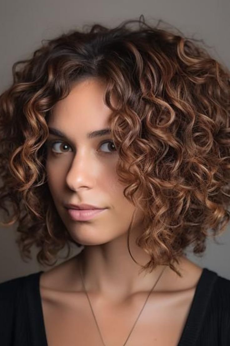 Shoulder-Length Hair with Voluminous Curls