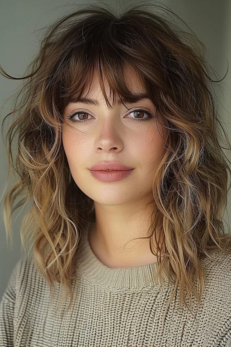 Wavy Shag with Bangs