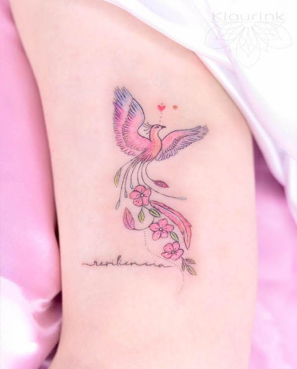 Pink tattoo dieas for women