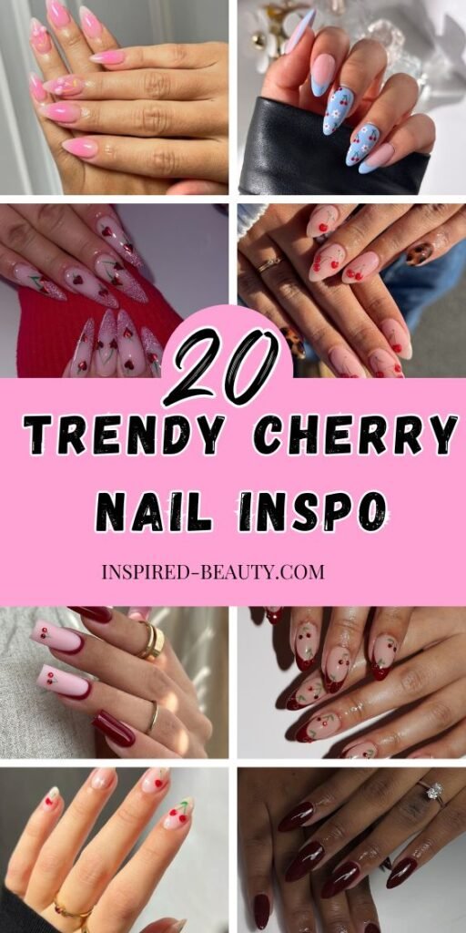 cute trendy cherry nail inspo for any season