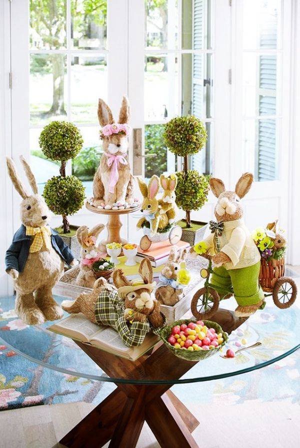 rustic bunny figurines