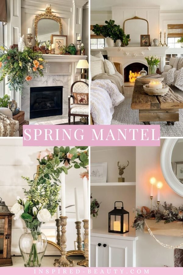 20 Spring Mantel Decor Ideas For a Fresh Seasonal Look - Inspired Beauty