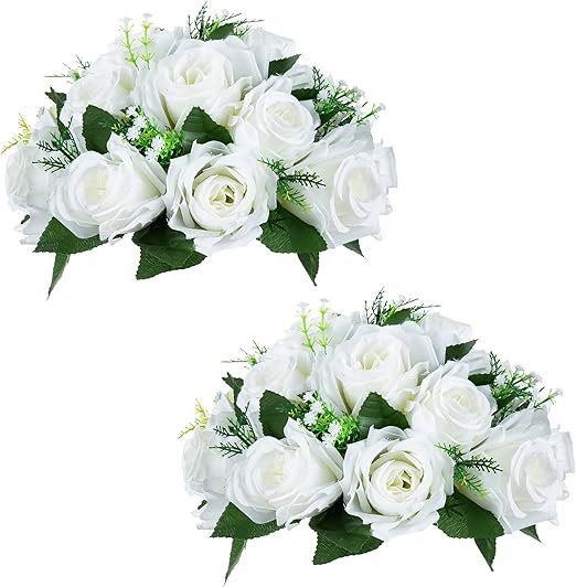 2 Fake Flower Ball Arrangement Bouquet