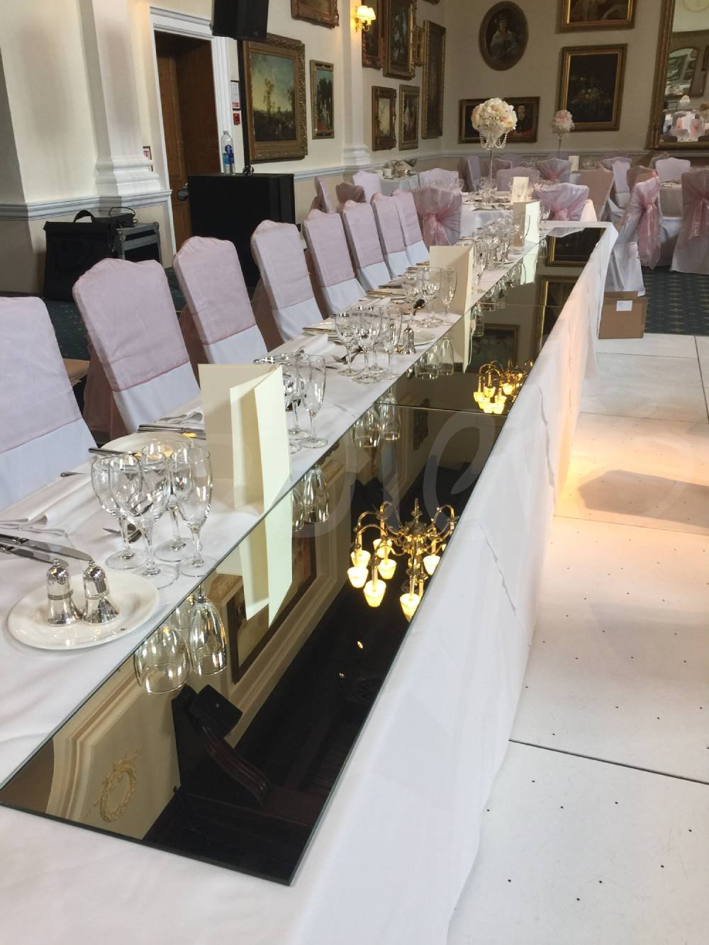 Mirror table runners for a modern touch