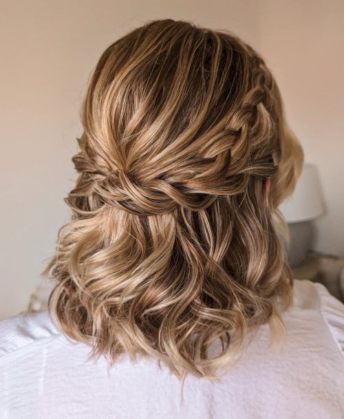 Half Up with Braids and Twists for Prom