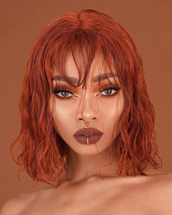 Summer red hair color, ginger is one of the popular choice for deeper complexion.