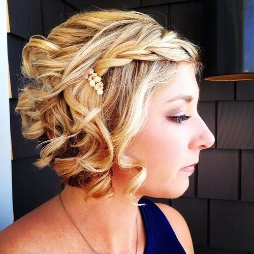 Cute Curly Side bob