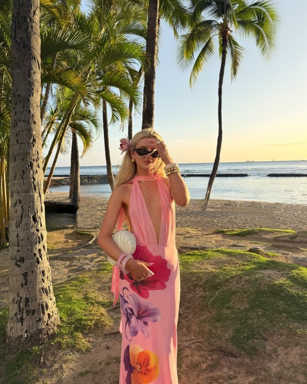Floral Sundress and Sandals